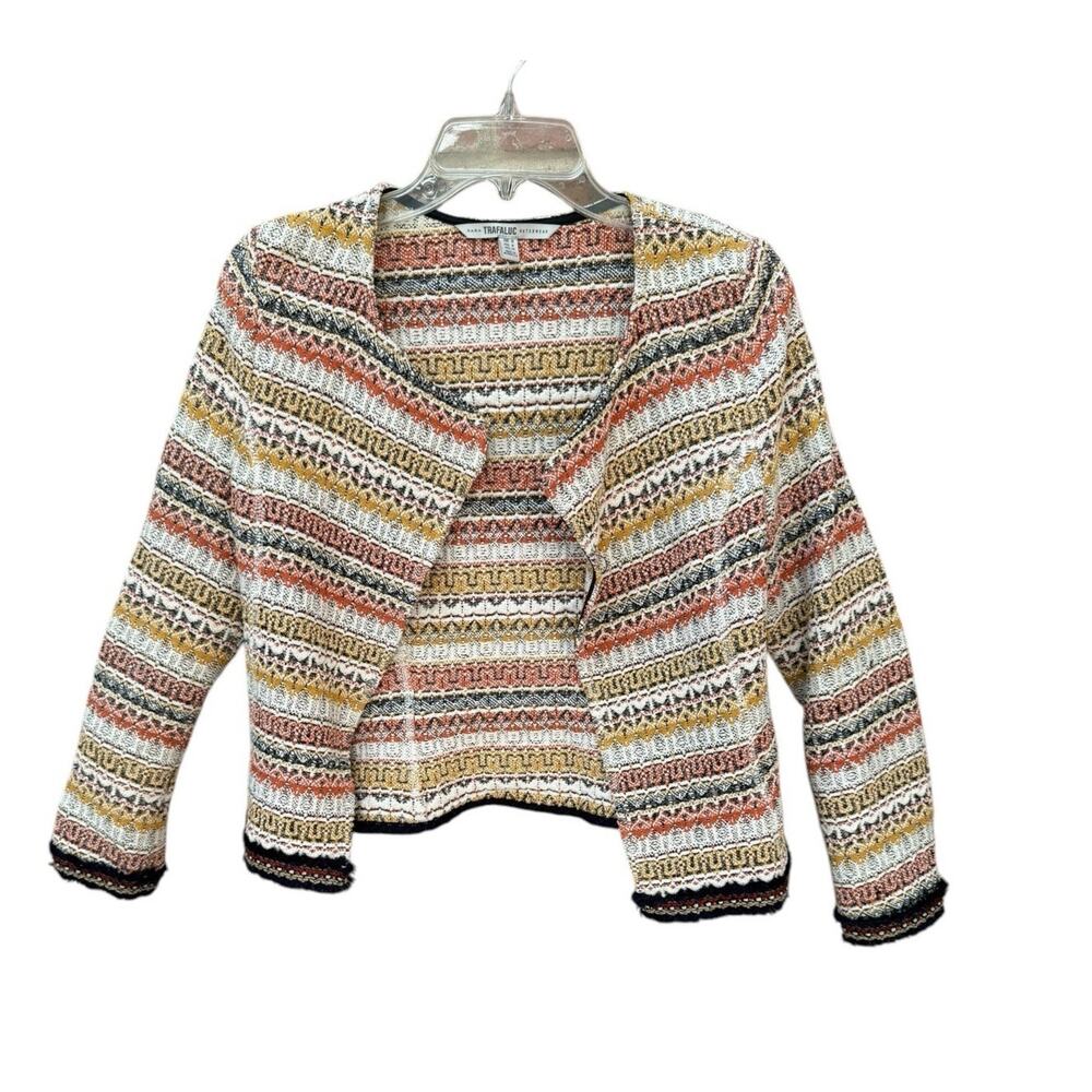 Zara Women’s Multicolor Light Tweed Moroccan Blazer Jacket Size Medium